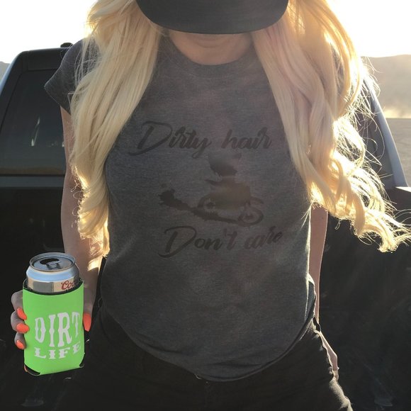 DIRTY REBEL "DIRTY HAIR DON'T CARE" T shirt SIZE SM - Picture 5 of 5